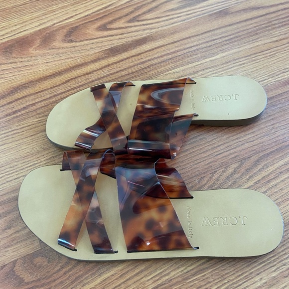 J. Crew Bali Tortoise Slides Sandals - Picture 2 of 8